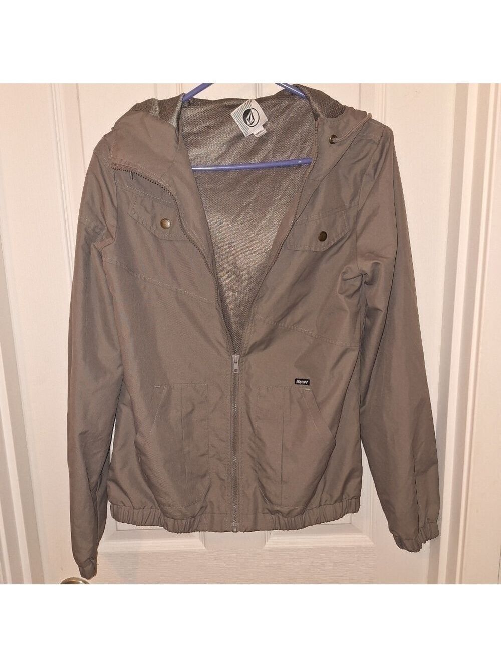 Volcom Grey Jacket With Hood Mens Small